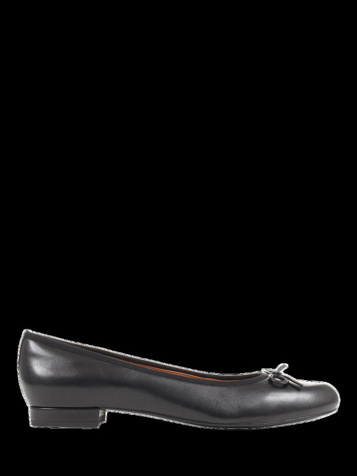 Leather Ballet Flats · Black