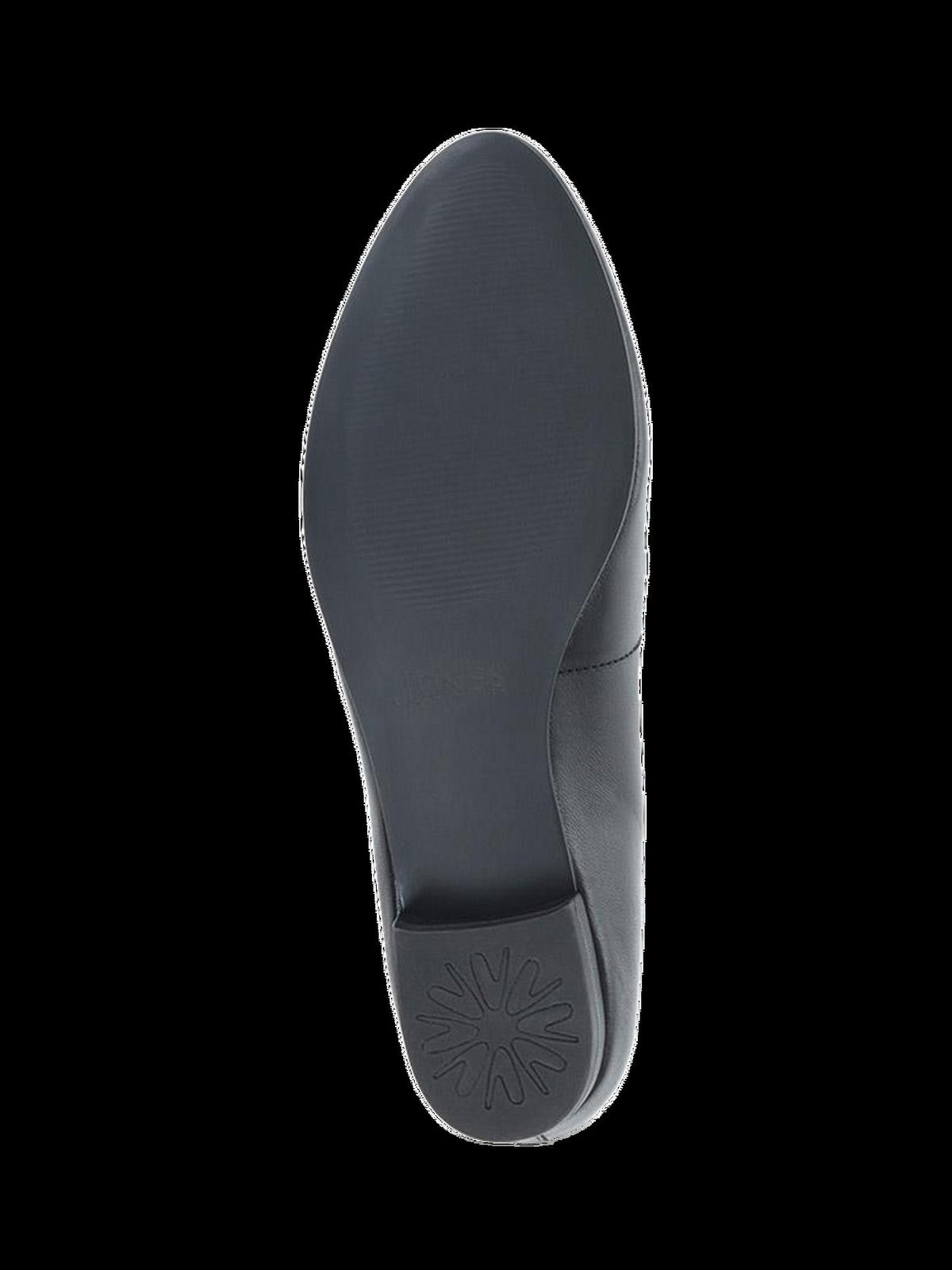 Women's Leather Ballet Flats in Black view 6 | leather ballet flats | SAVINTARI