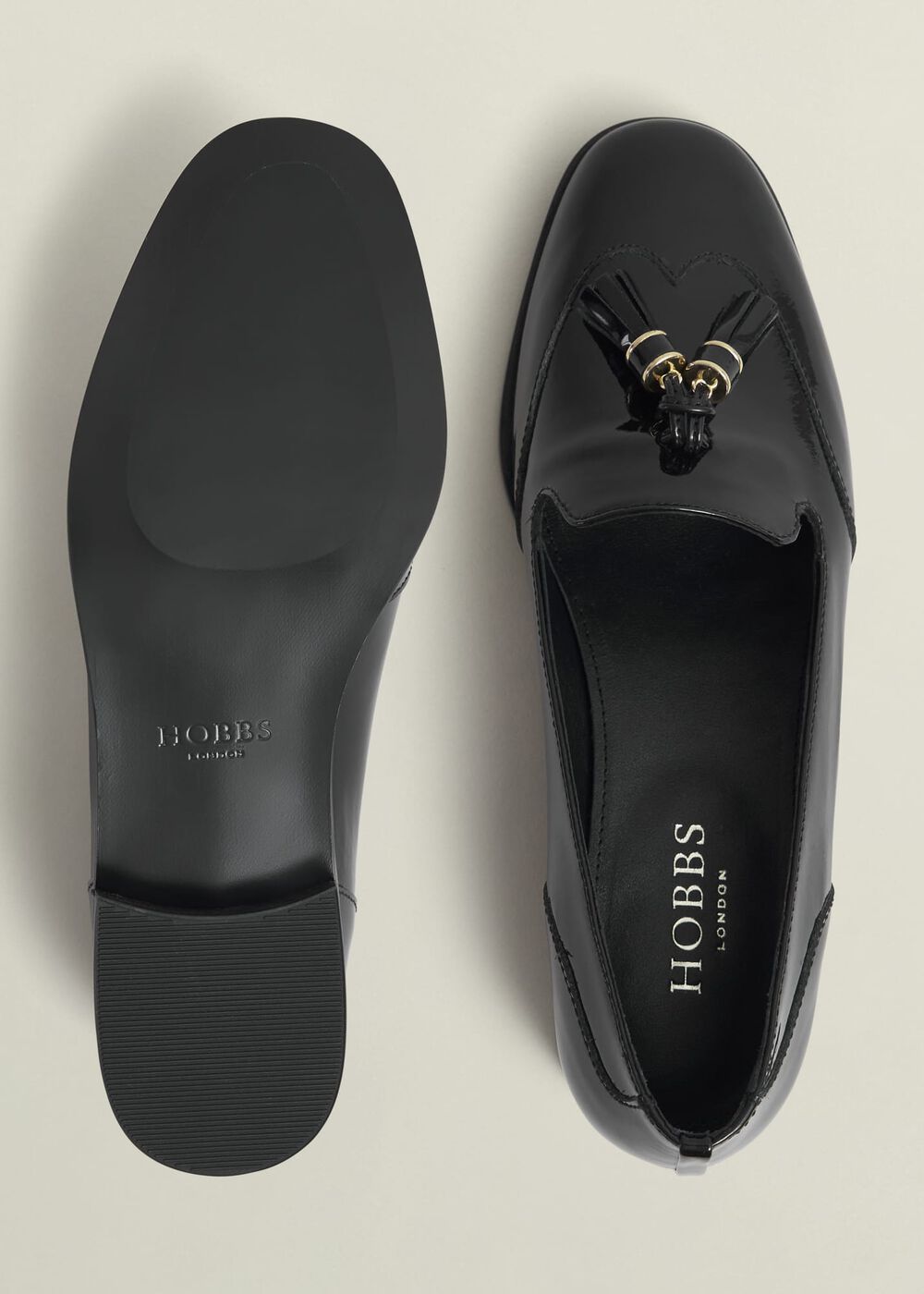Women's Leather Loafers in Black view 3 | black loafers | SAVINTARI