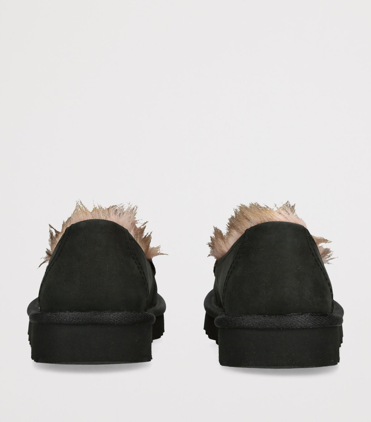 Women's Nubuck Loafers in Black view 4 | black nubuck loafers | SAVINTARI
