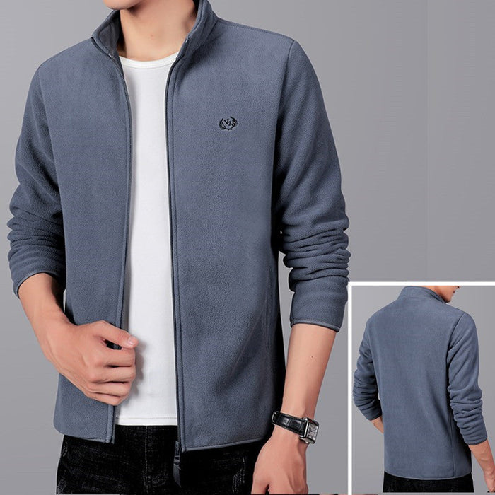 Men's 【A Warm Gift in Winter】 Lightweight Full Zip Outdoor Casual Soft - Black | Men's Seasonal Edit | SAVINTARI