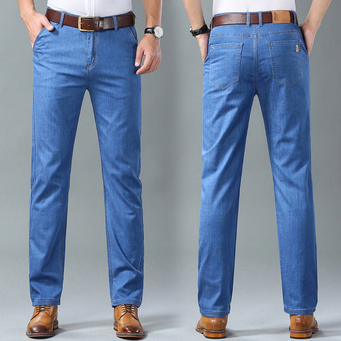 Men's Jeans Loose Straight - Light blue | Everyday Denim | SAVINTARI