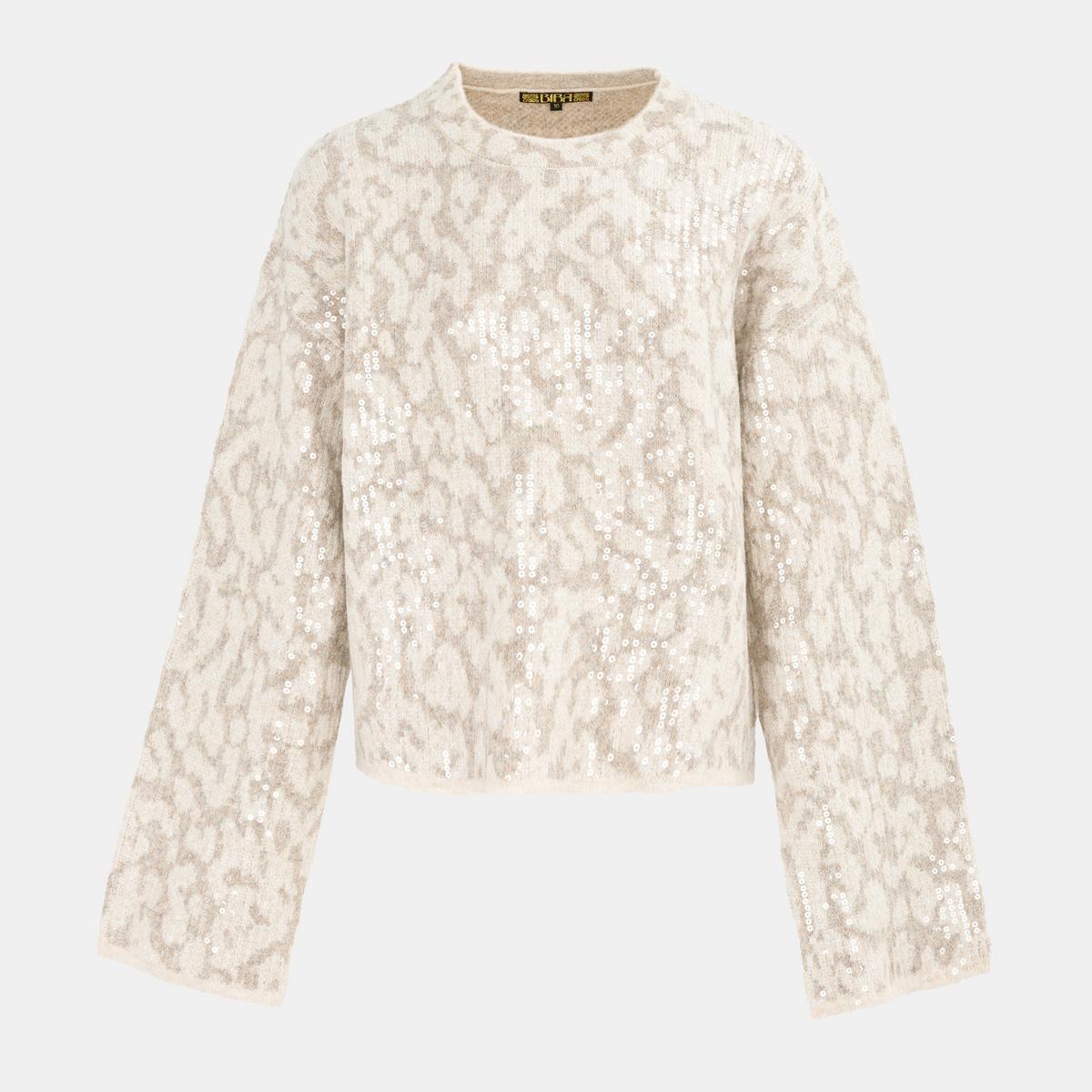 Women's Leop Jumper - Black | SAVINTARI women's jumper