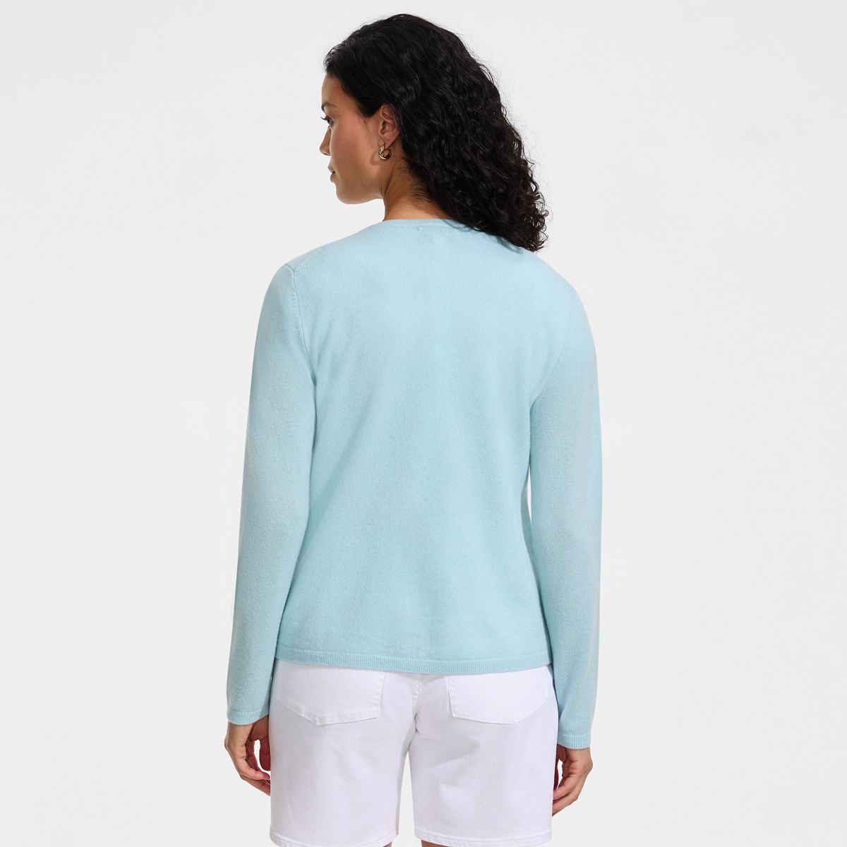 SAVINTARI Women's Crew Neck Cashmere Cardigan product image