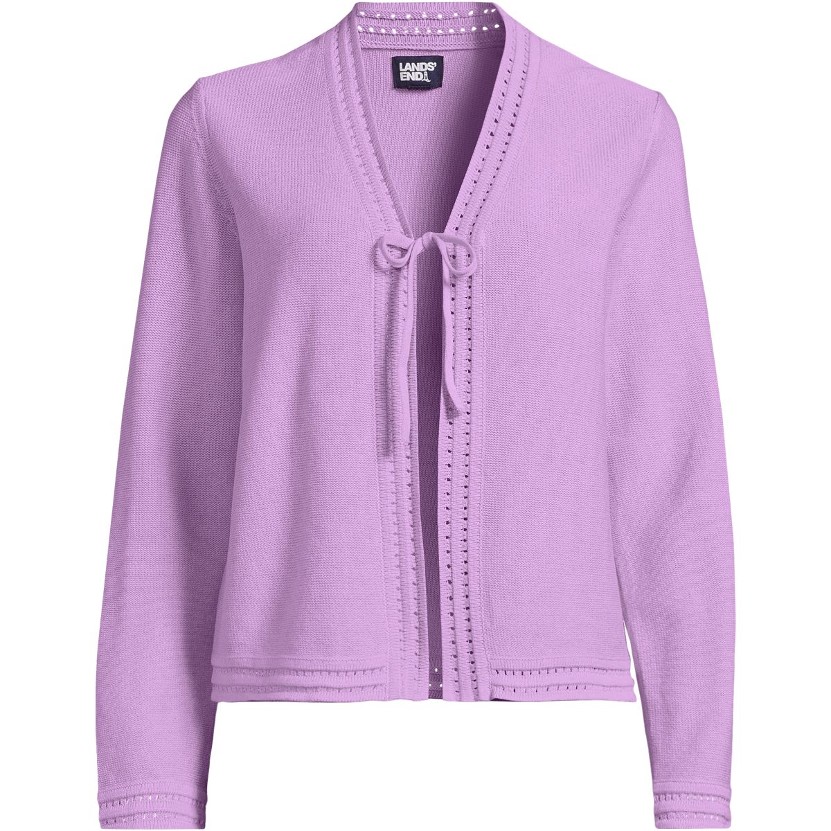 SAVINTARI Women's Soft Ease Linen Blend Tie Front Cardigan product image