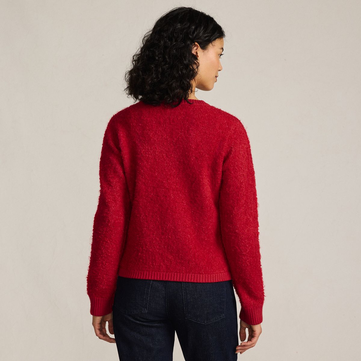 SAVINTARI Women's Bouclé Buttoned Cardigan product image