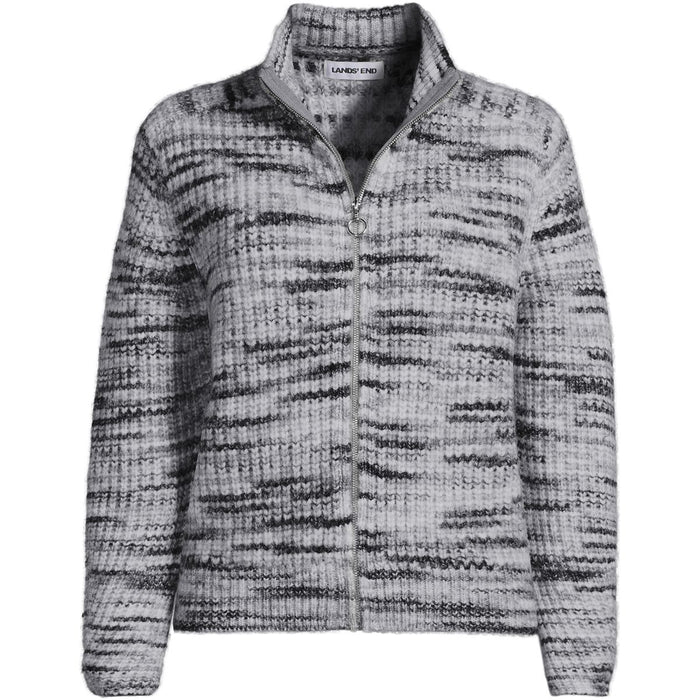 SAVINTARI Women's Knitted Zip Cardigan
