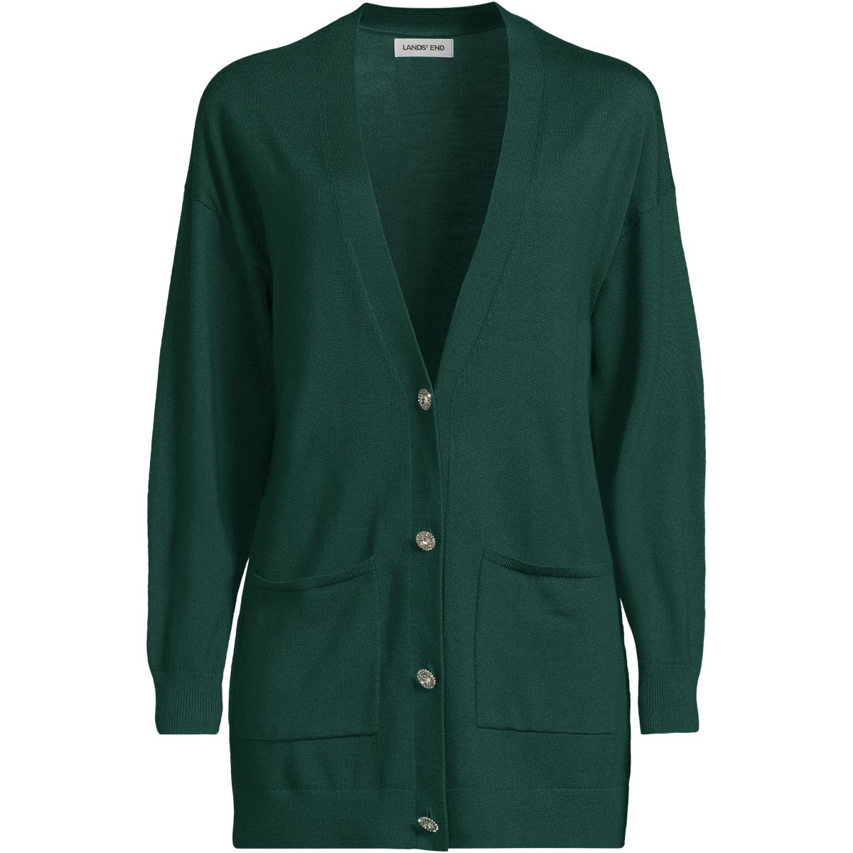 SAVINTARI Women's Merino Diamante Button Cardigan product image