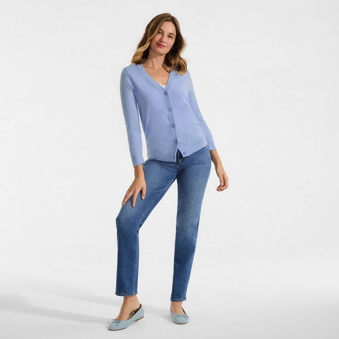 SAVINTARI Women's CashTouch V-Neck Cardigan
