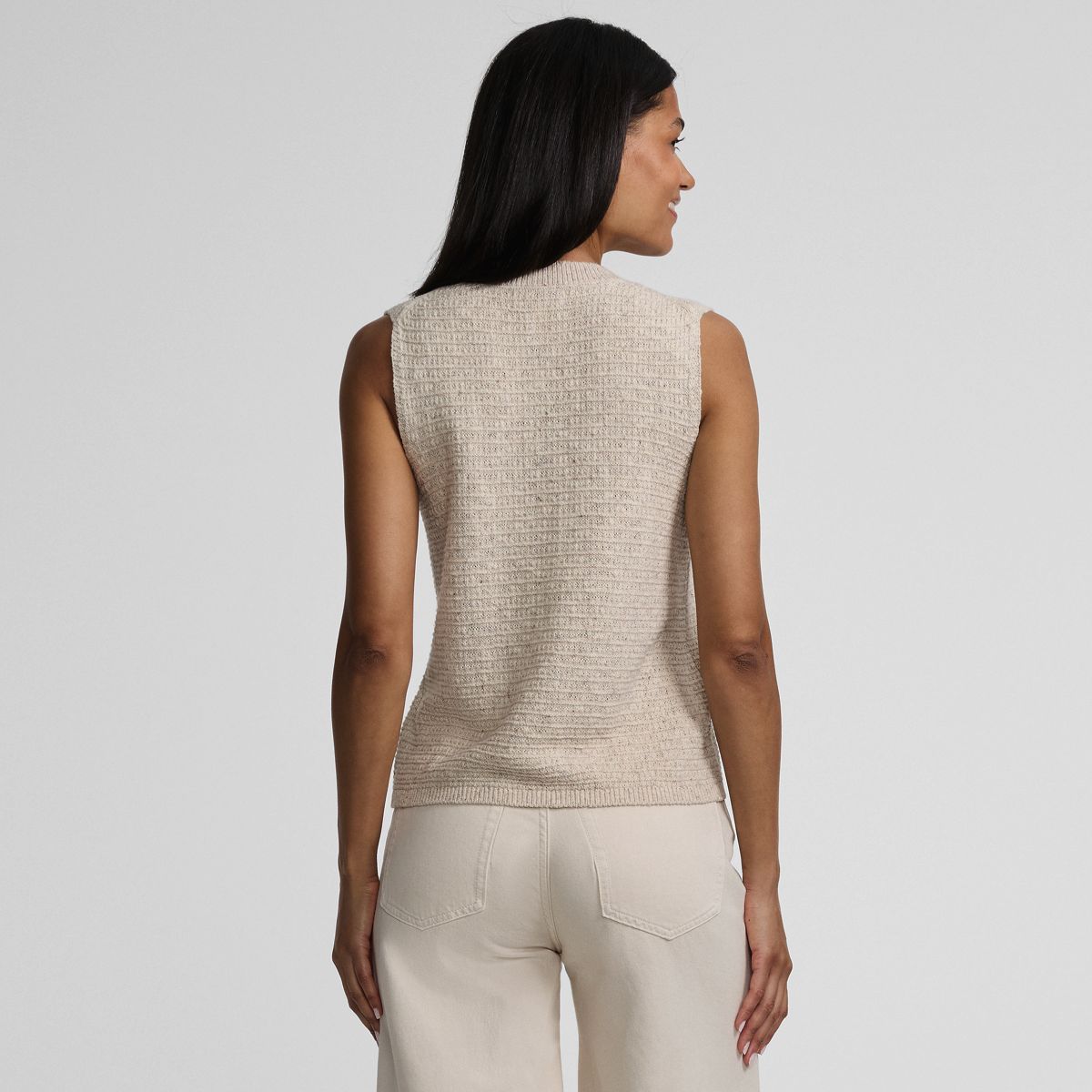 SAVINTARI Women's Knit Waistcoat With Linen product image