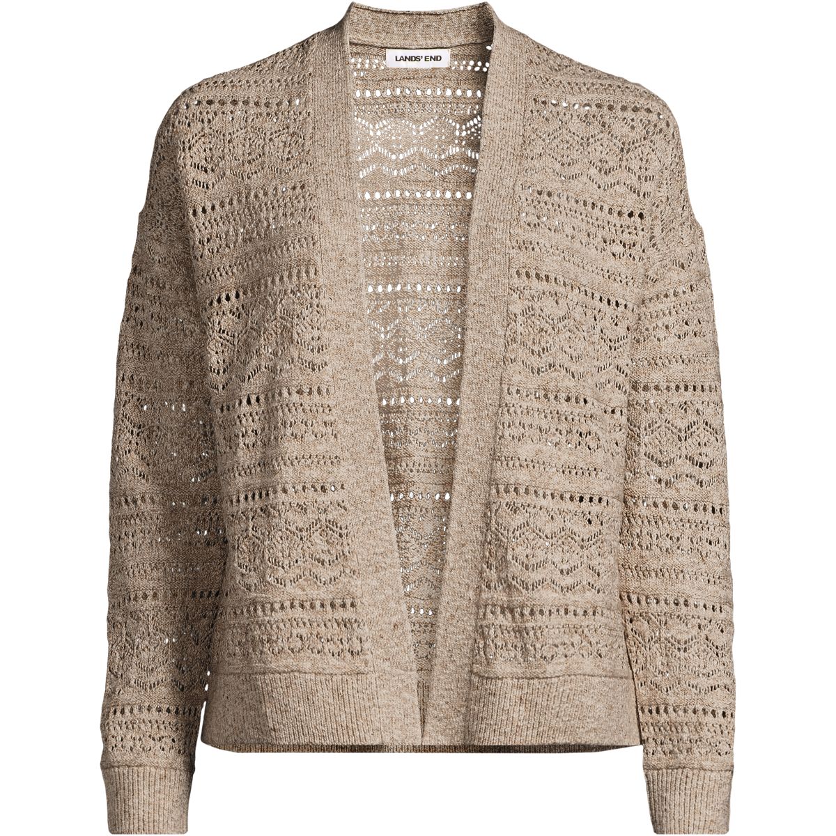 SAVINTARI Women's Soft Ease Pointelle Cardigan Oat product image