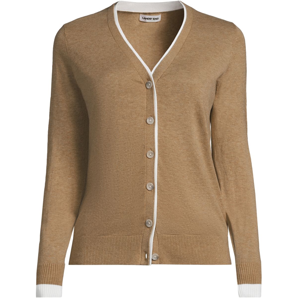 SAVINTARI Women's Double Trim Cotton Cardigan product image