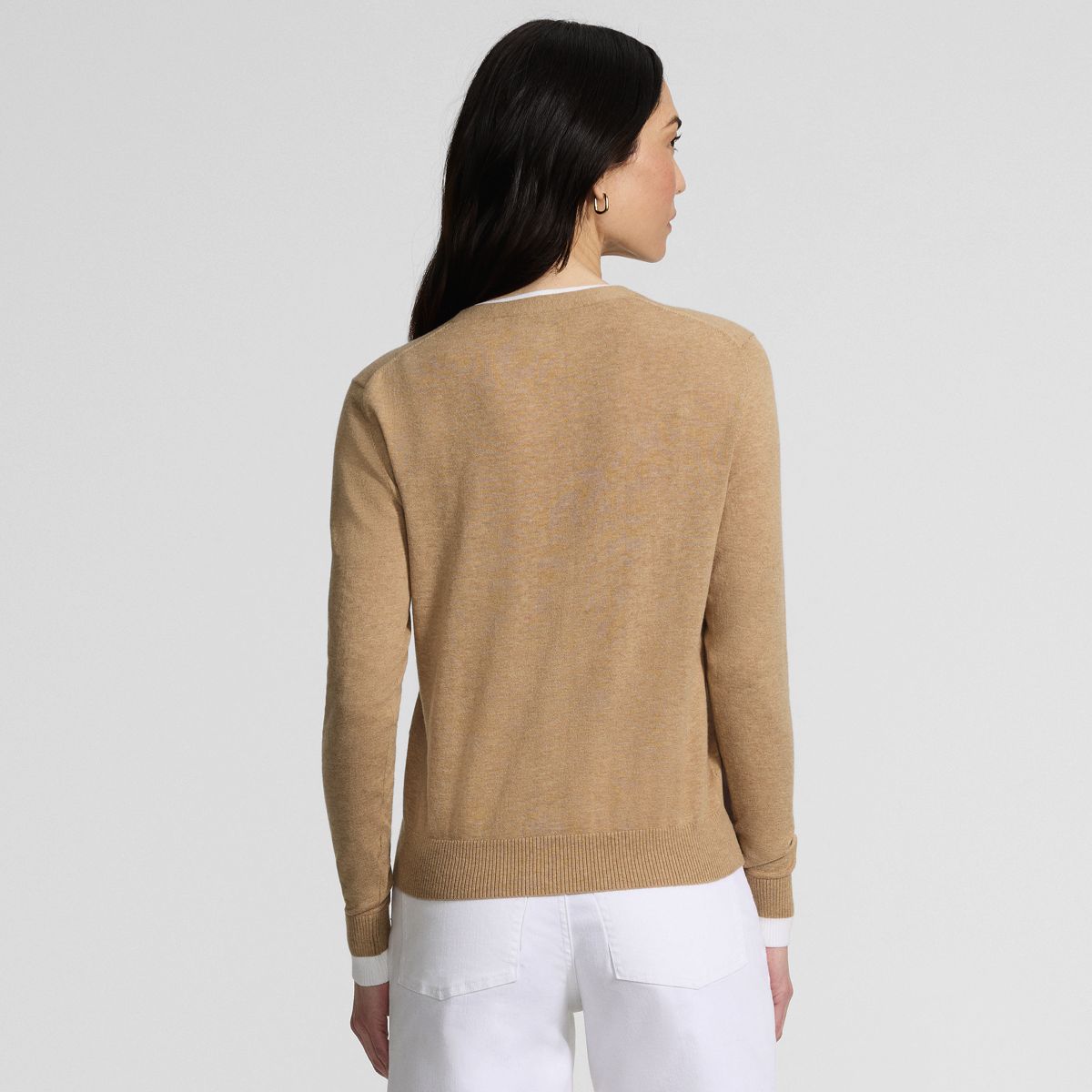 SAVINTARI Women's Double Trim Cotton Cardigan product image