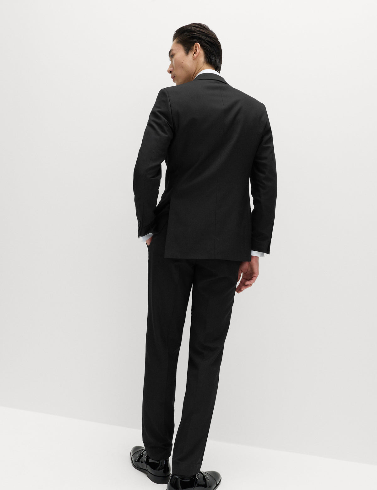 Men's Suit in Black view 3 | mens suit | SAVINTARI