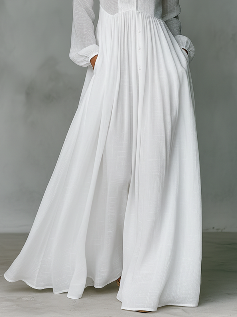 Elegant Maxi Dress Collection | Long Sleeve Maxi Dress with Patchwork Design | Stylish Attire for Any Occasion 8