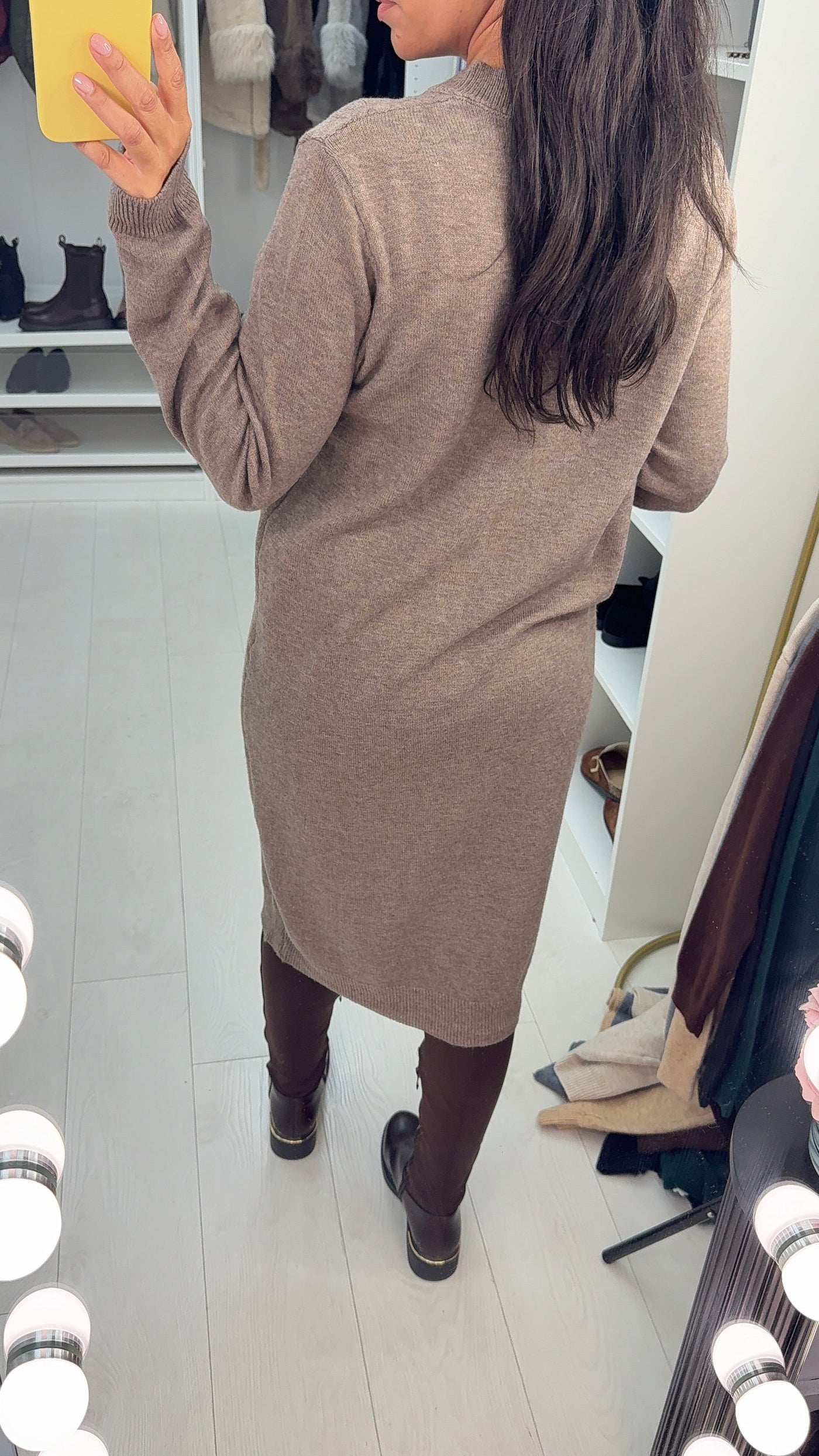 SAVINTARI Miriam Cable Detail Knitted Dress