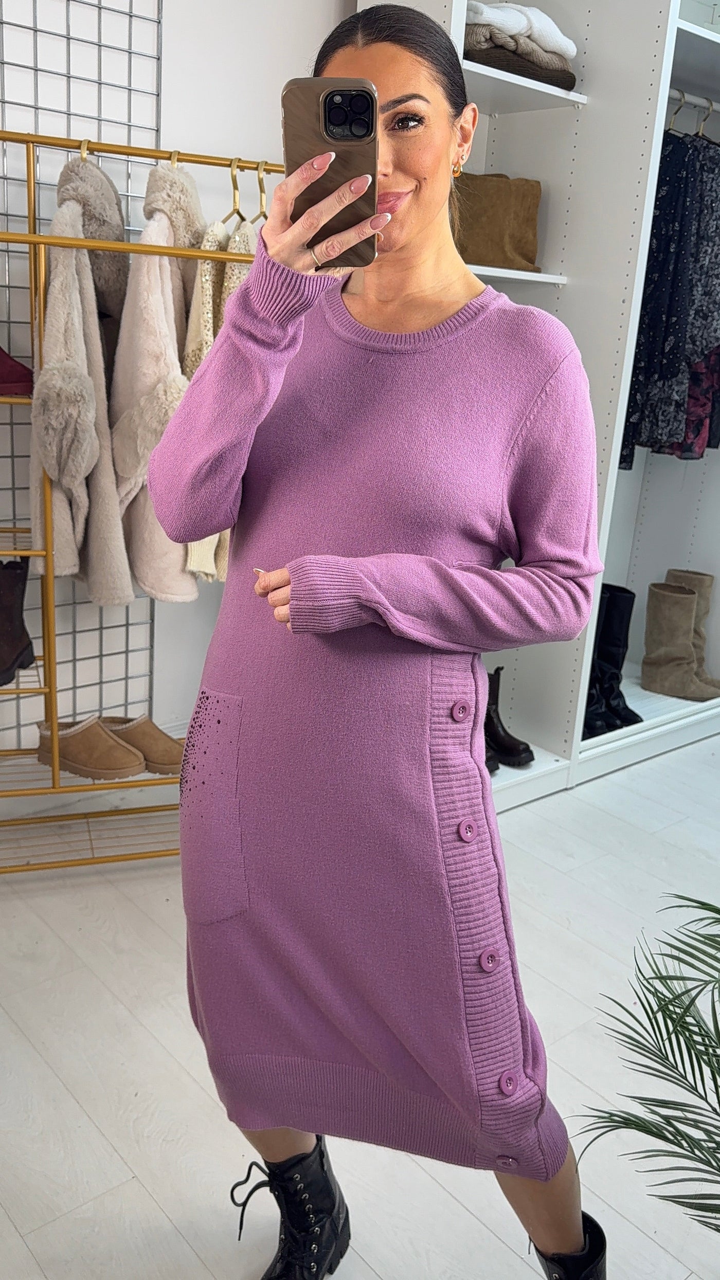SAVINTARI Laura Pocket Front Jumper Dress
