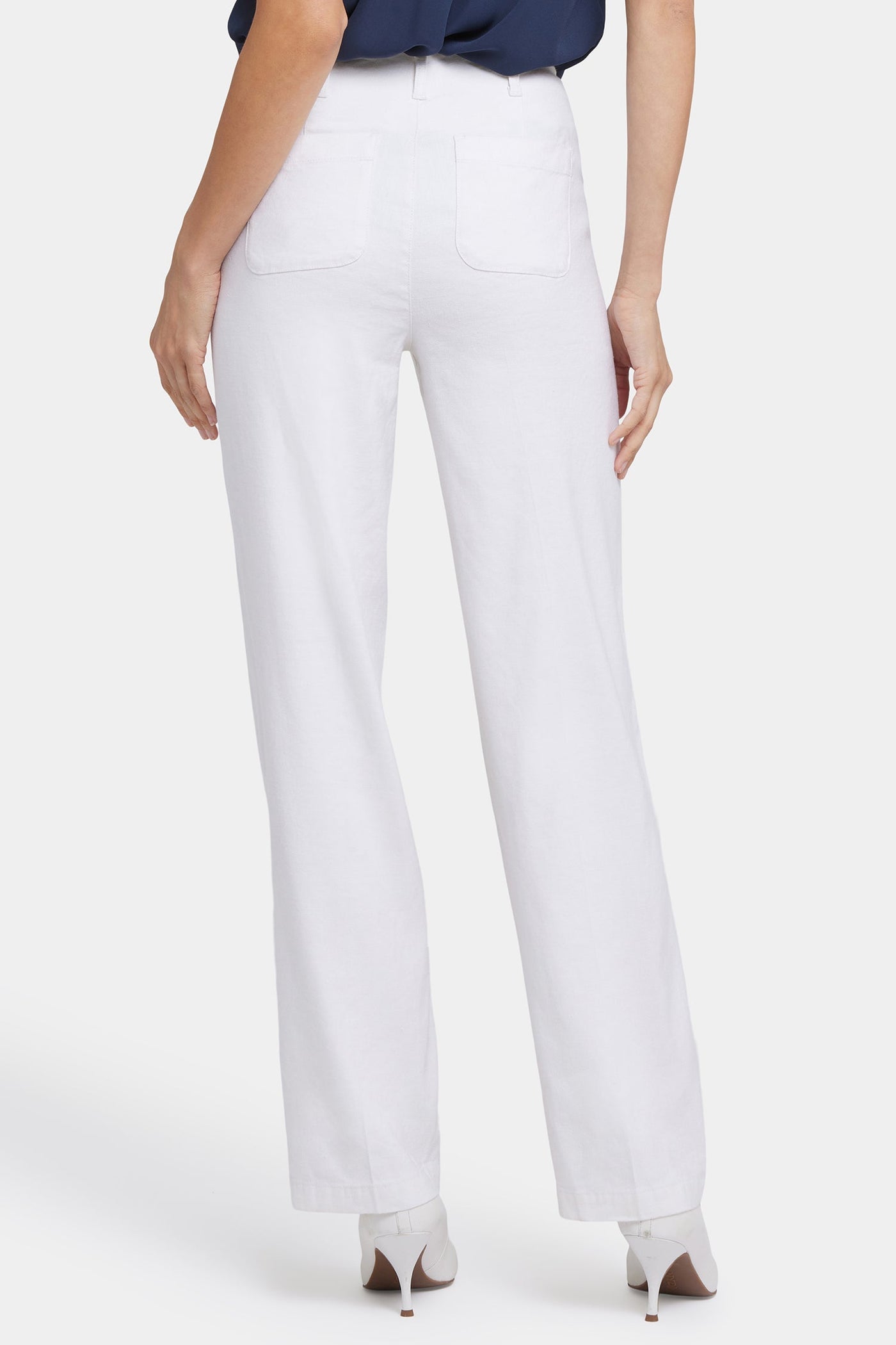 Marilyn Straight Pants - Optic White - straight leg trousers