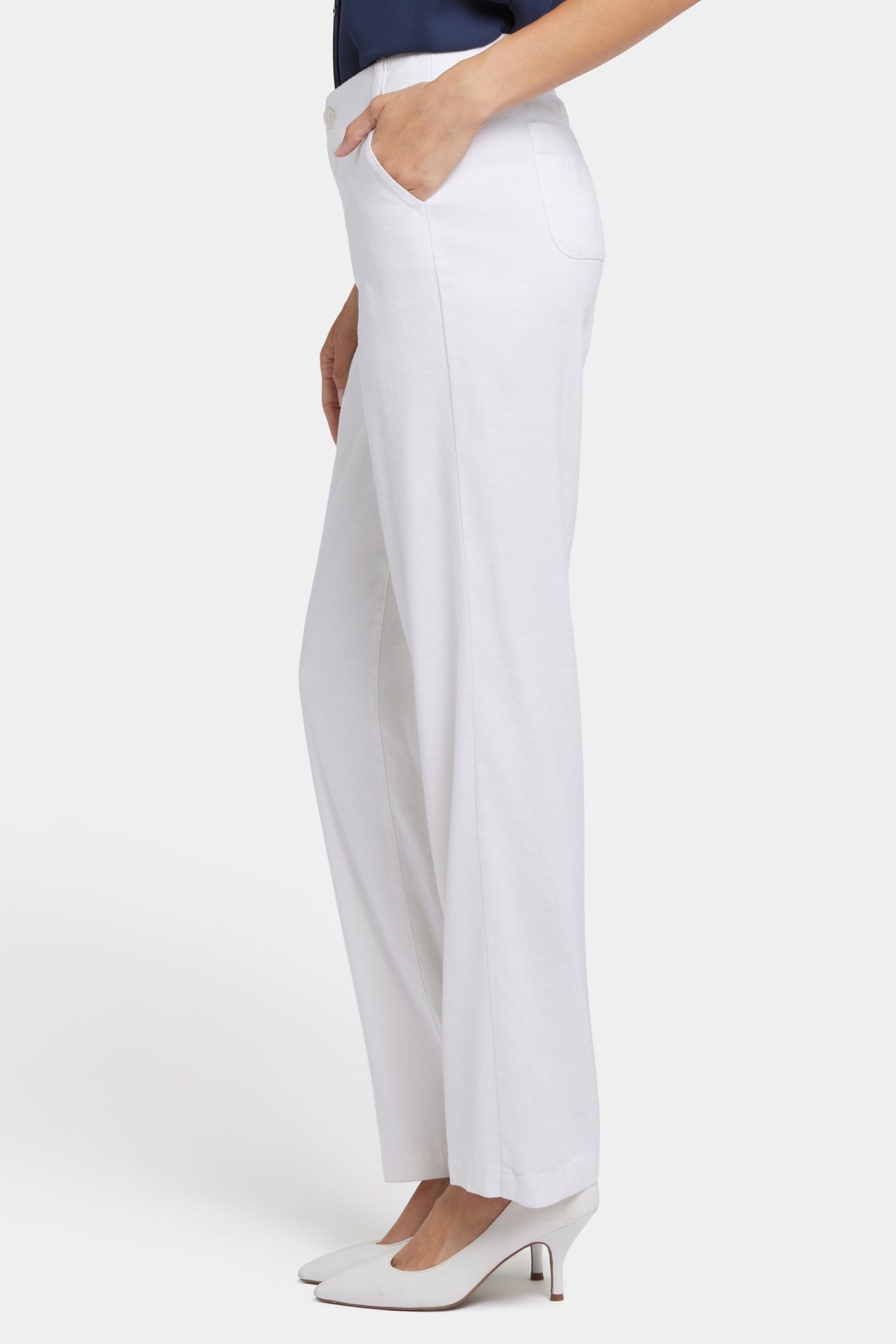 Marilyn Straight Pants - Optic White - straight leg trousers