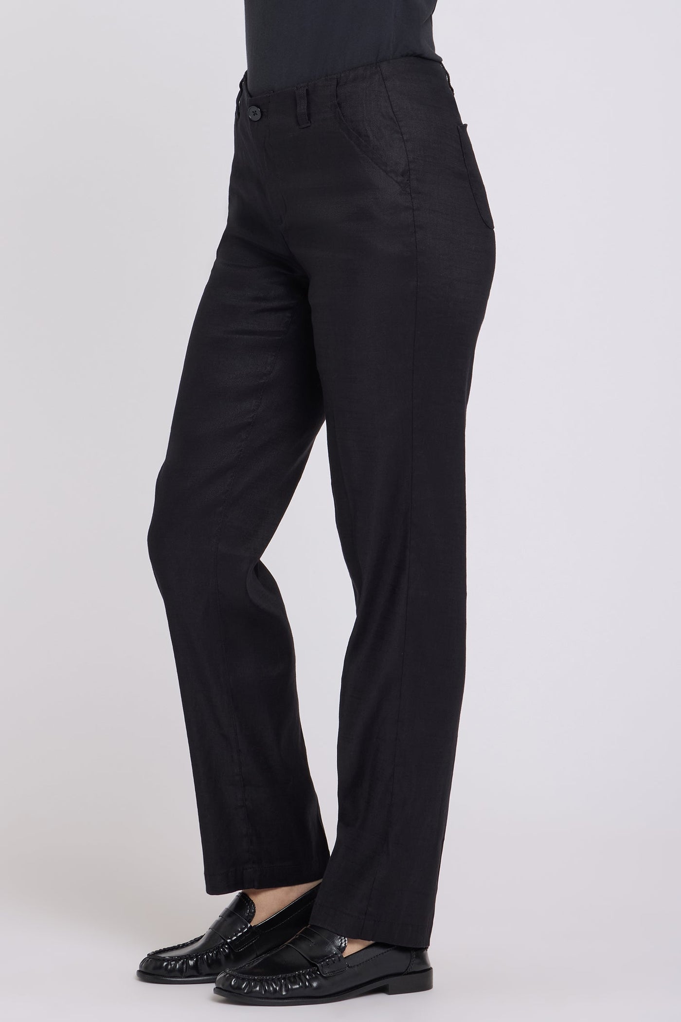 Marilyn Straight Pants - Black - straight leg trousers