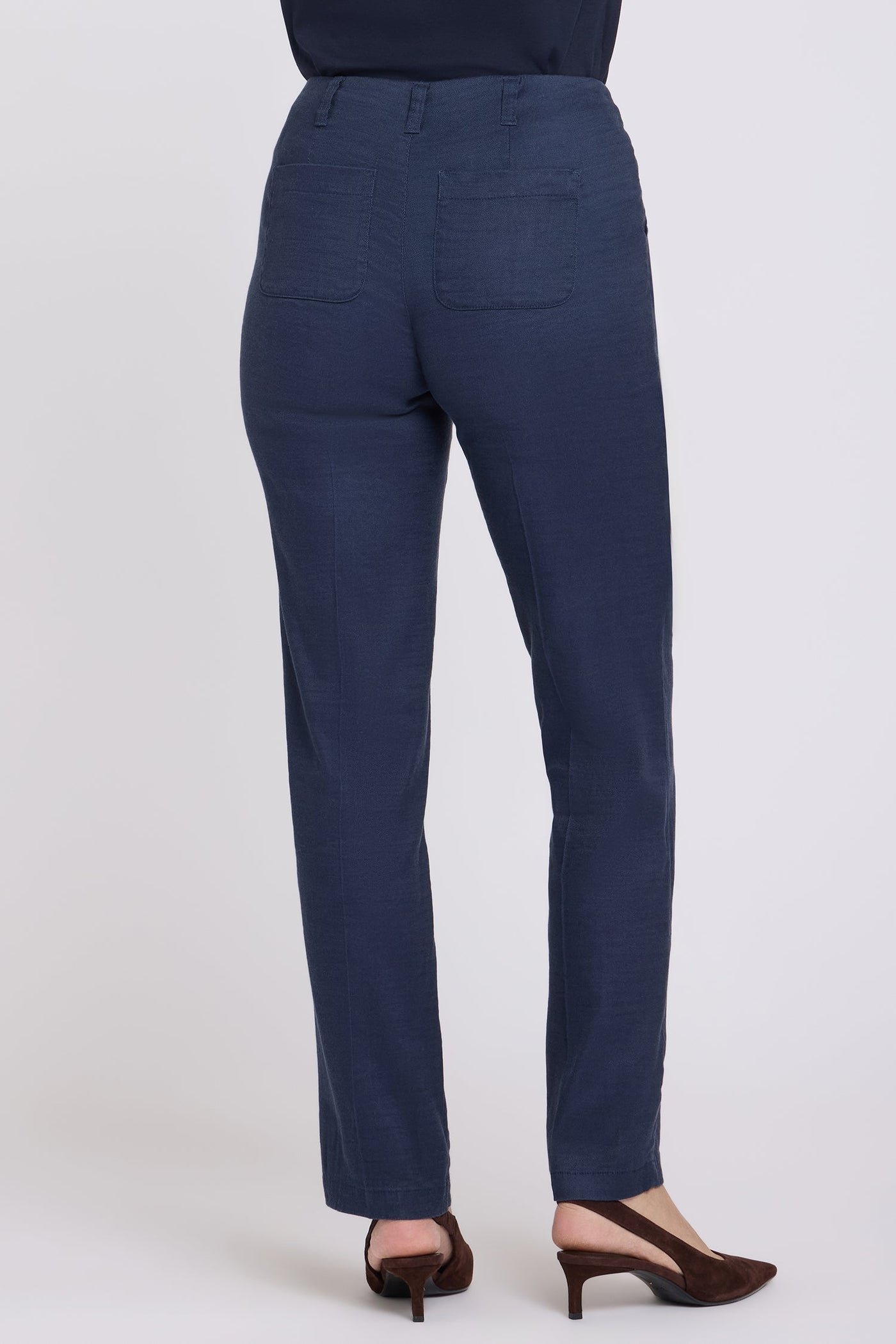 Marilyn Straight Pants - Oxford Navy - straight leg trousers