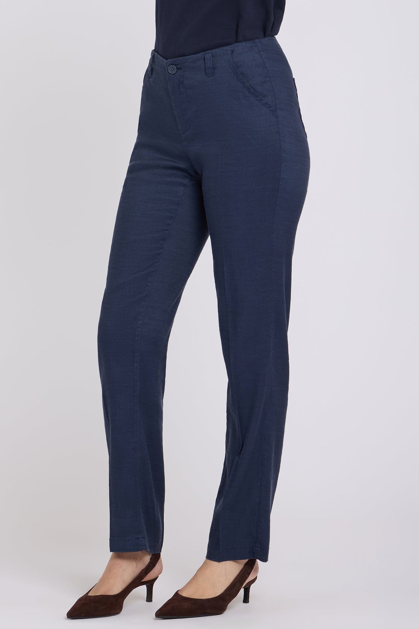 Marilyn Straight Pants - Oxford Navy - straight leg trousers