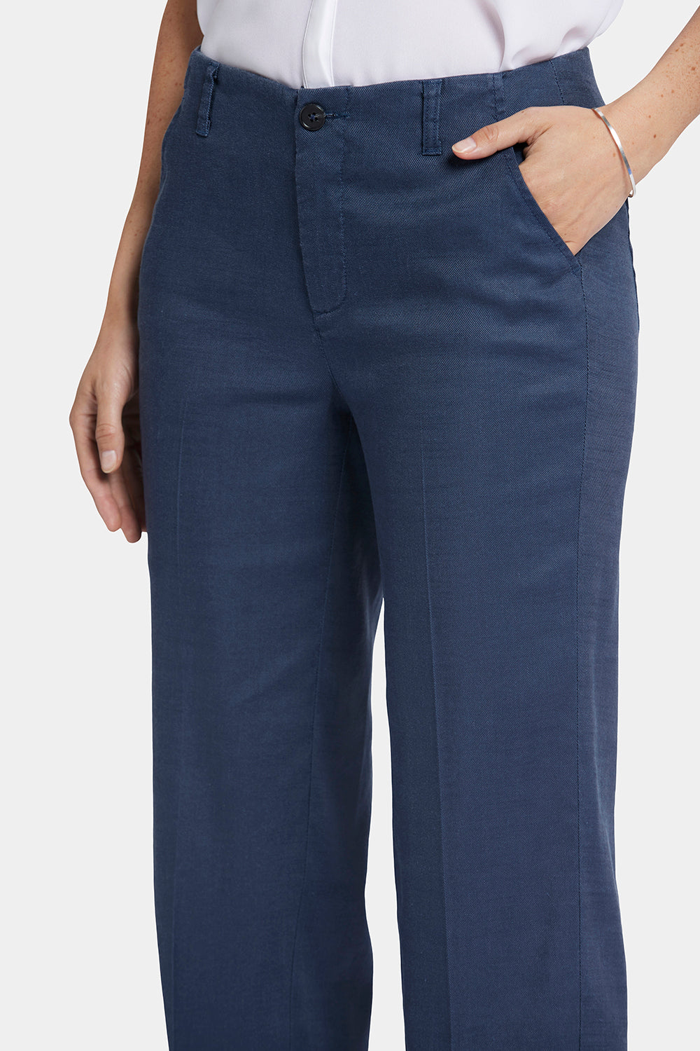 Marilyn Straight Pants - Oxford Navy - straight leg trousers