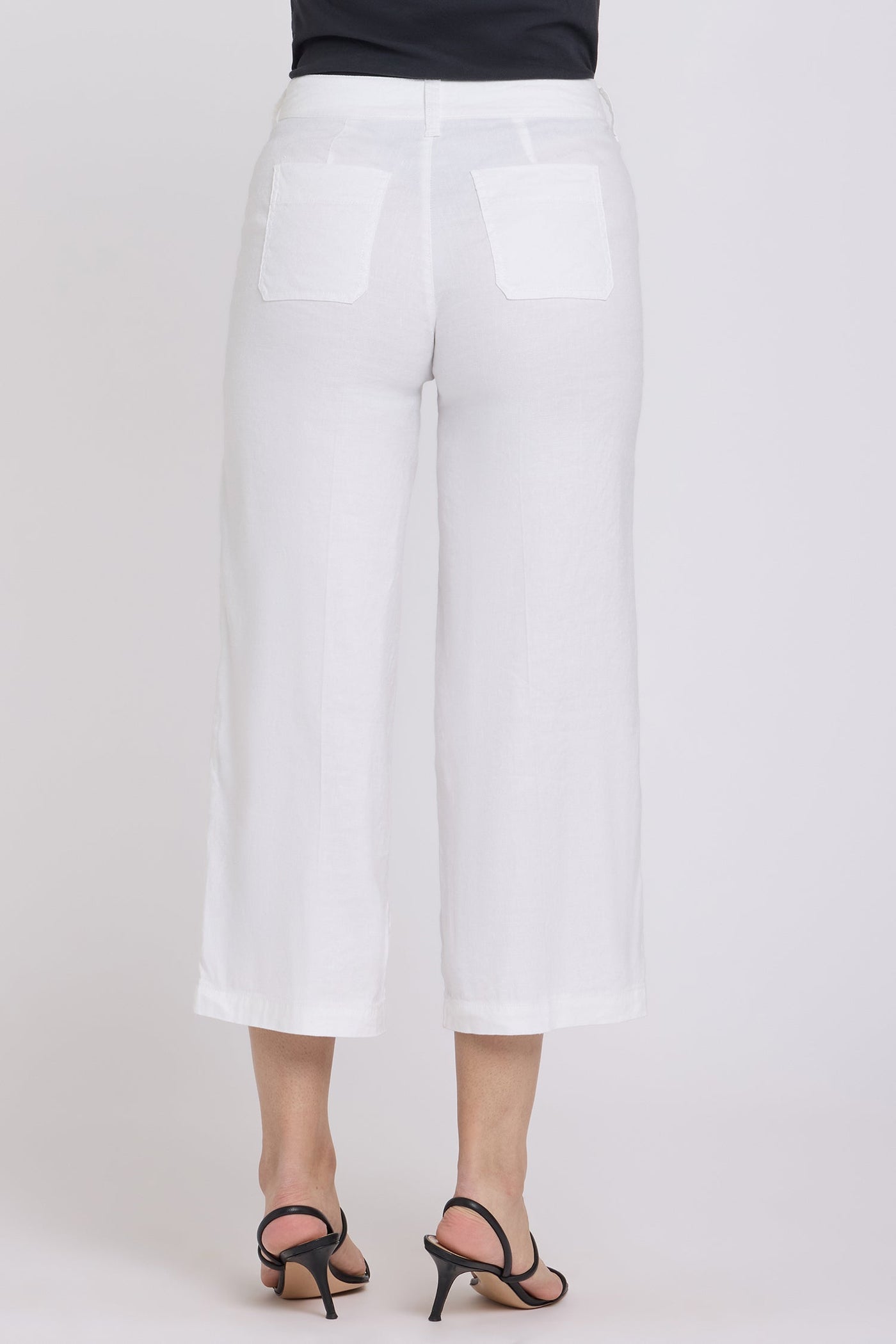 Wide Leg Cargo Capri Pants - Optic White - cargo trousers