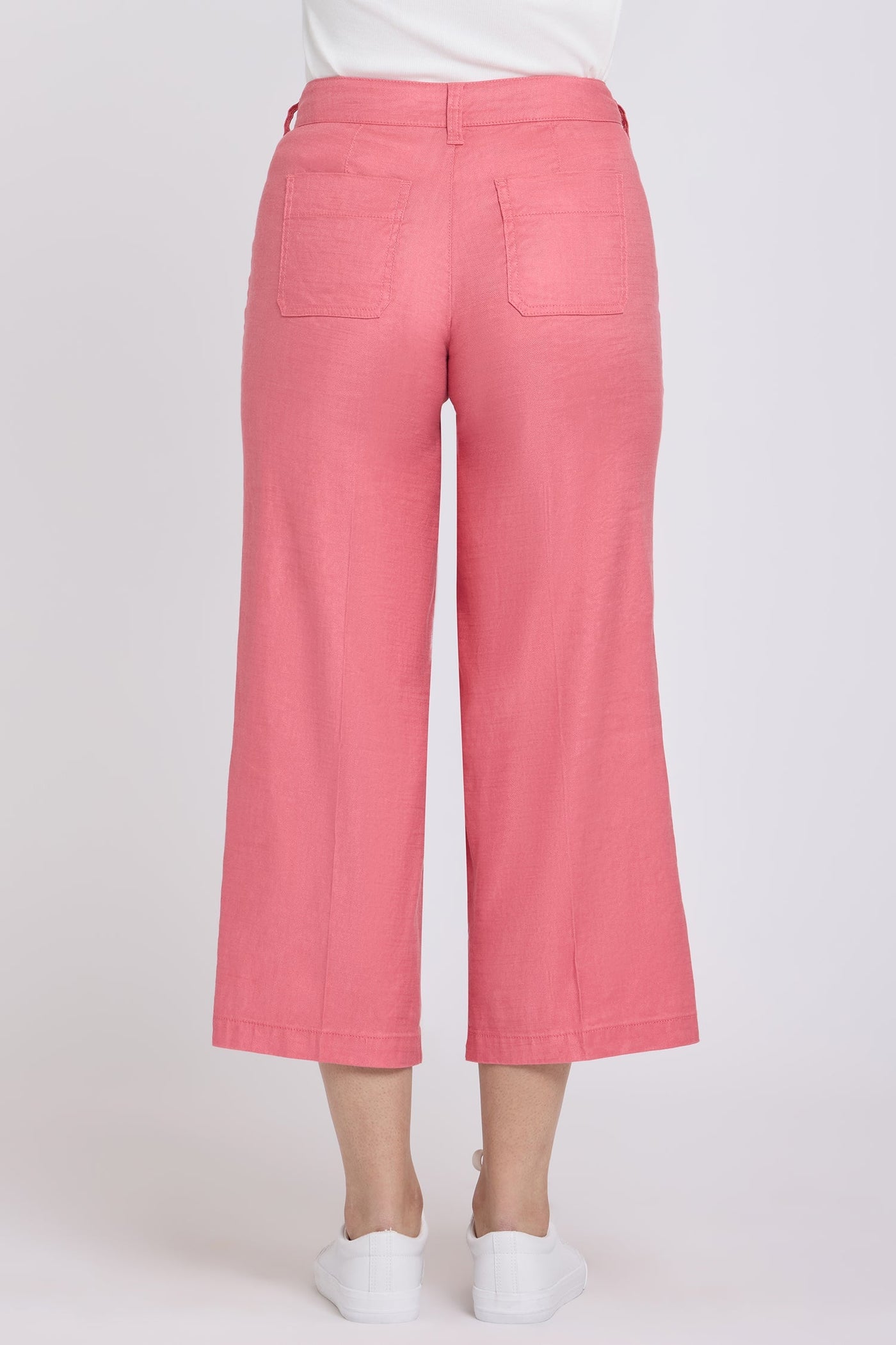 Wide Leg Cargo Capri Pants - Desert Rose - cargo trousers