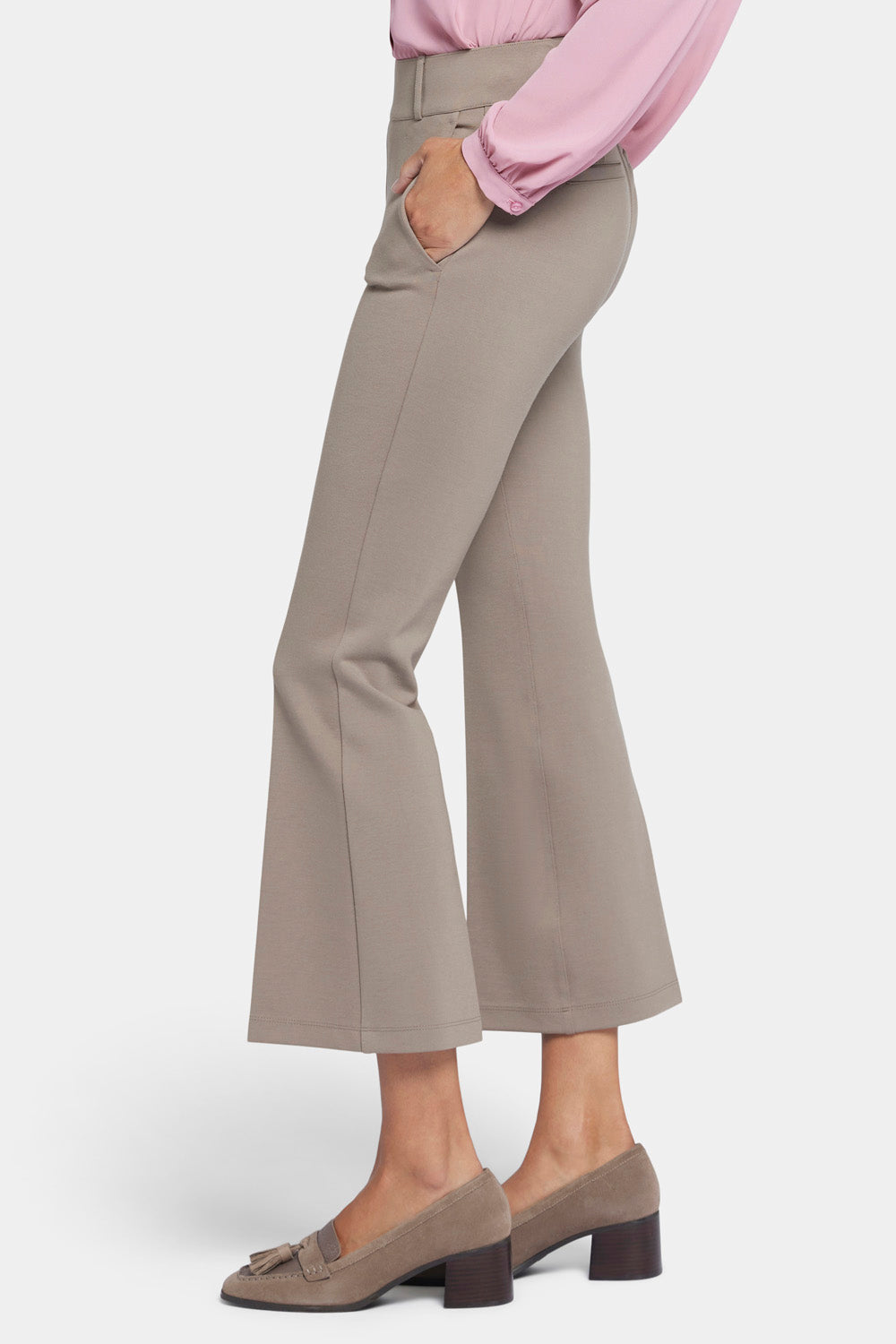 Pull-On Flared Ankle Trouser Pants - Saddlewood - pull on trousers