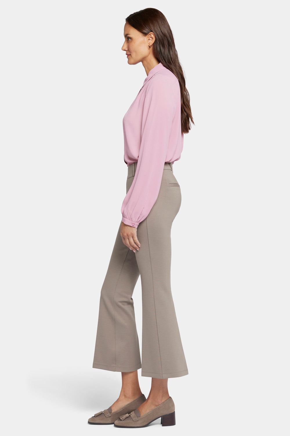 Pull-On Flared Ankle Trouser Pants - Saddlewood - pull on trousers