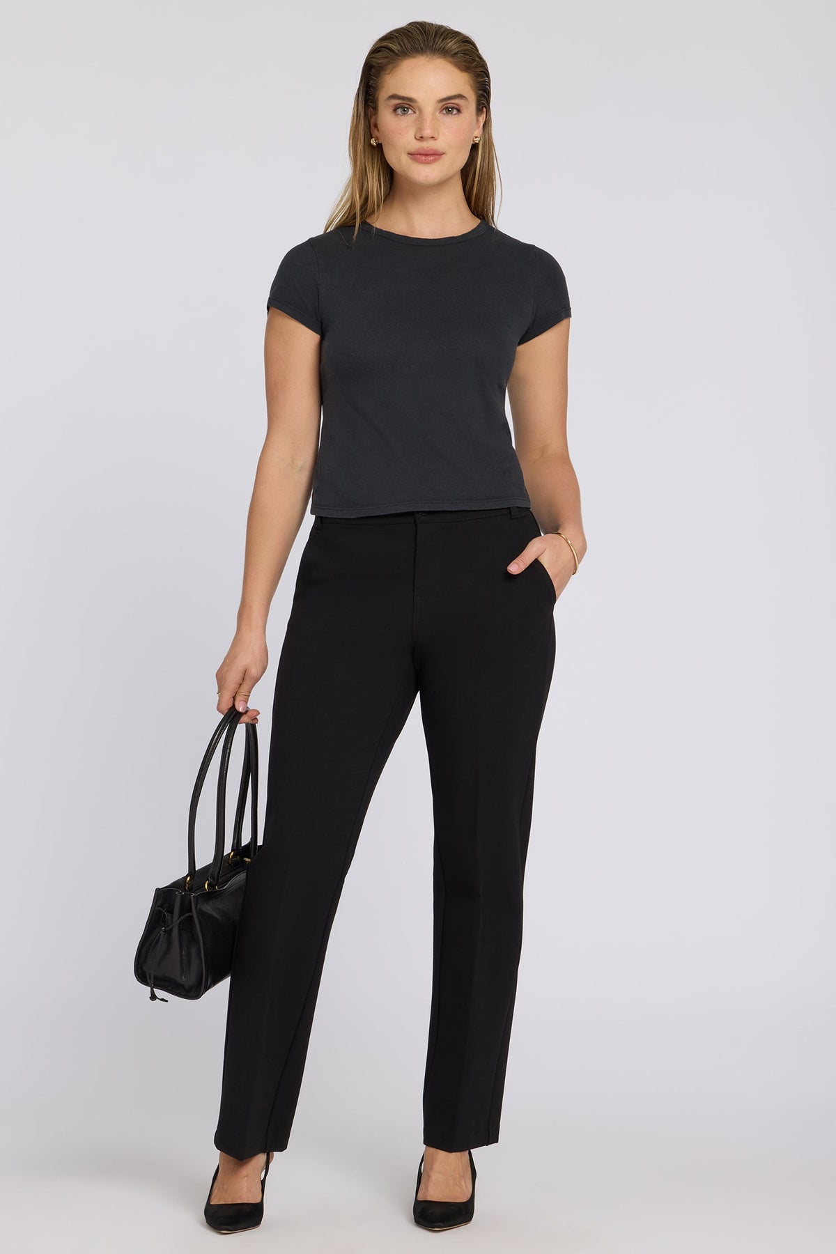 Bella Trouser Pants - Black - tailored trousers