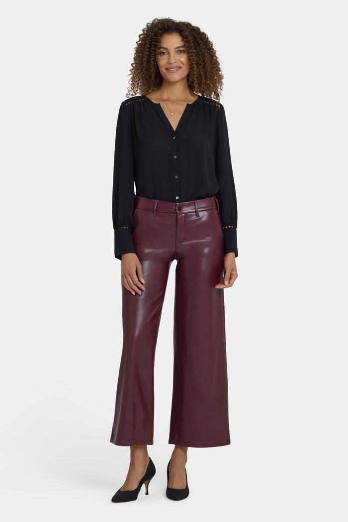 Women's Wide Leg Trousers - Tavern | Shop Online UK & EU | SAVINTARI