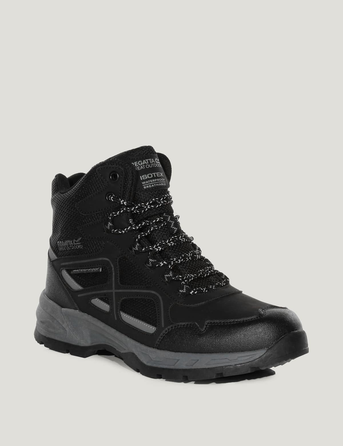 Men's Vendeavour Waterproof Walking Boots - Black | SAVINTARI
