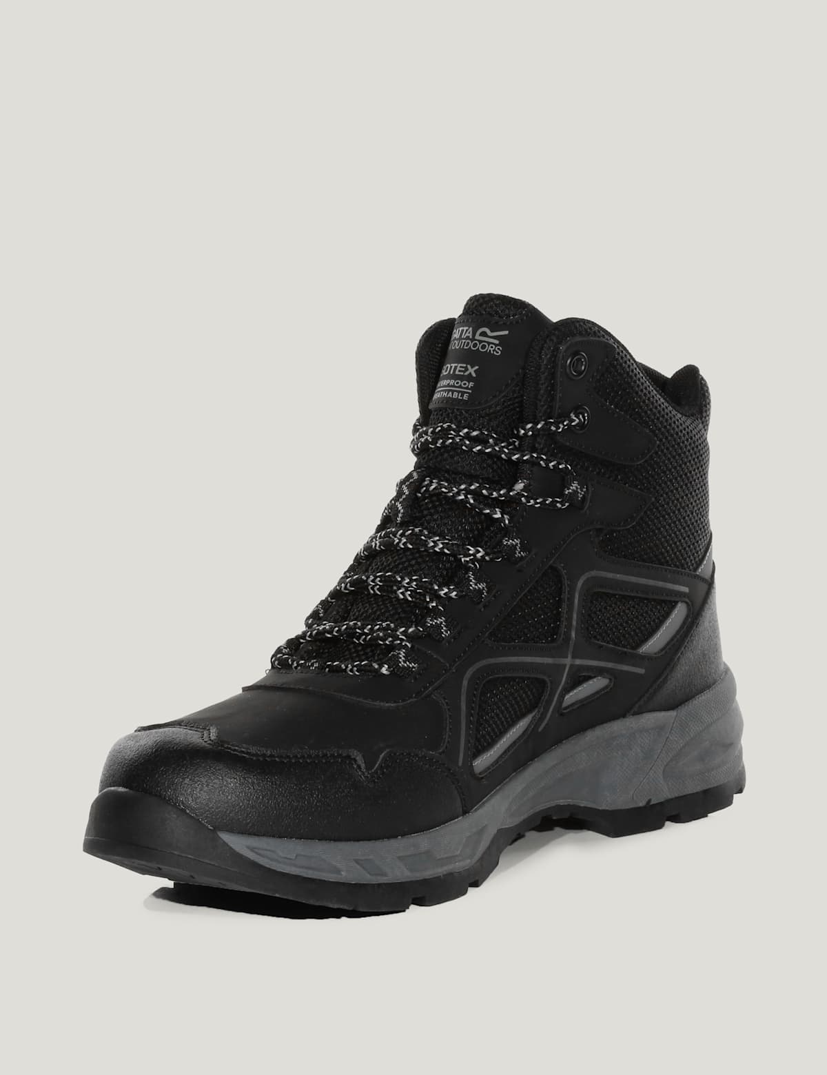 Men's Vendeavour Waterproof Walking Boots - Black | SAVINTARI