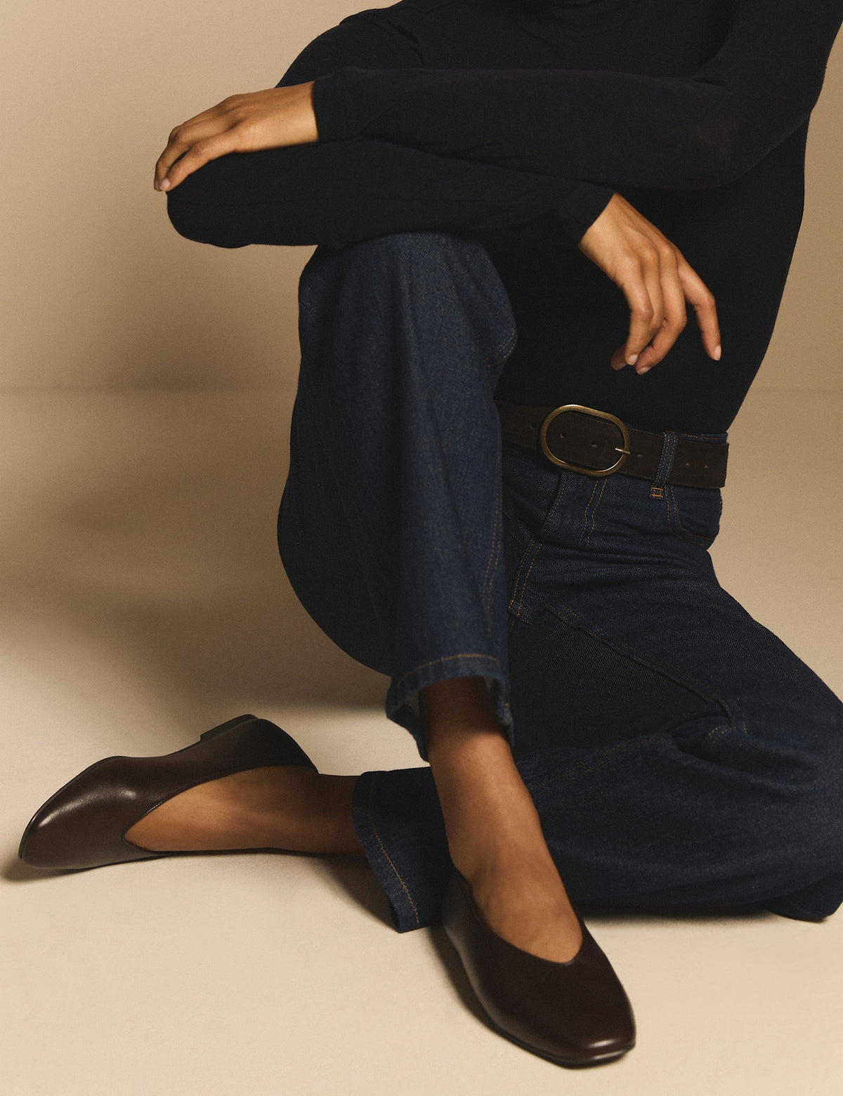 Women's Ballet Flats in Chocolate view 3 | ballet flats | SAVINTARI
