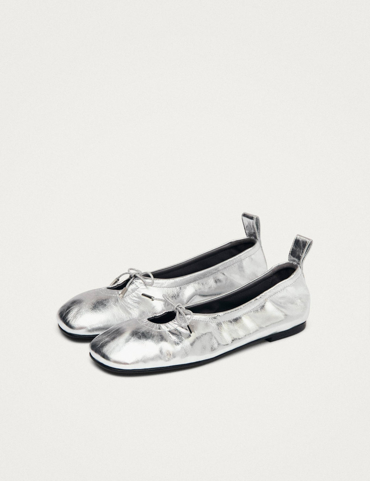 Women's Ballet Flats in Silver view 6 | ballet flats | SAVINTARI