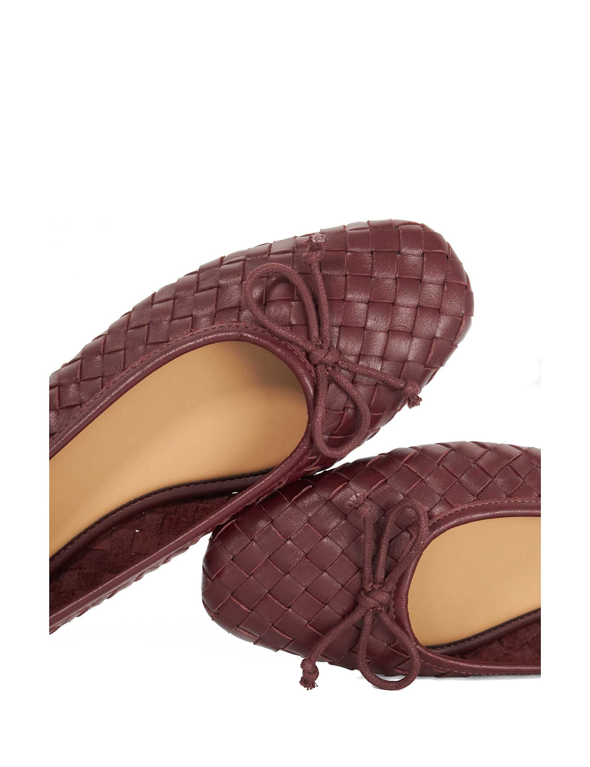 Women's Ballet Flats in Burgundy view 3 | ballet flats | SAVINTARI