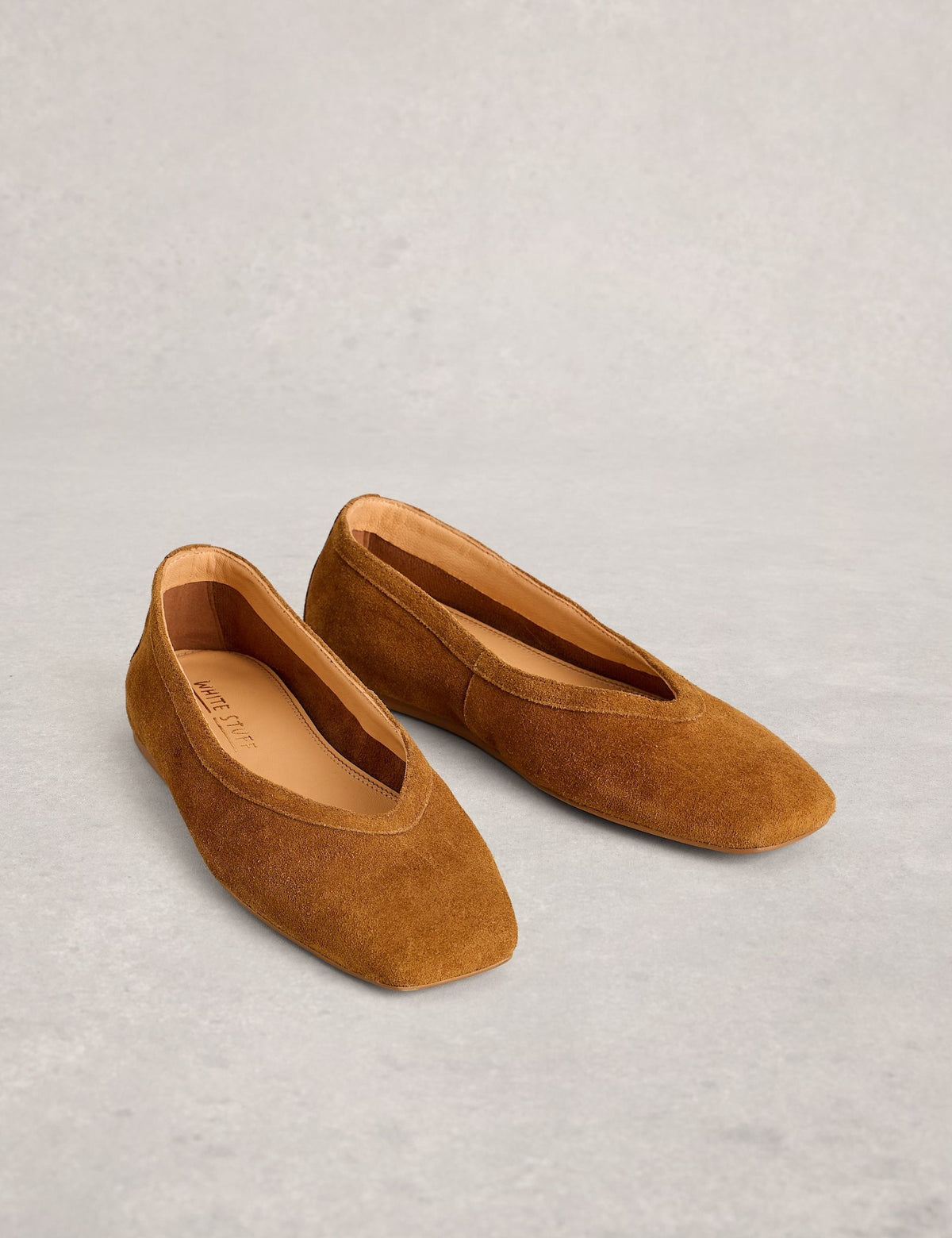 Women's Ballet Flats in Tan view 3 | ballet flats | SAVINTARI