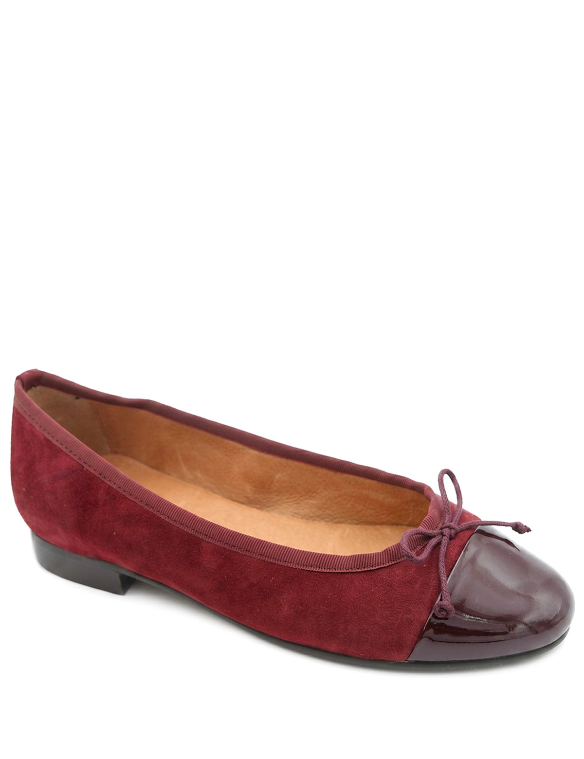 Women's Ballet Flats in Burgundy view 6 | ballet flats | SAVINTARI