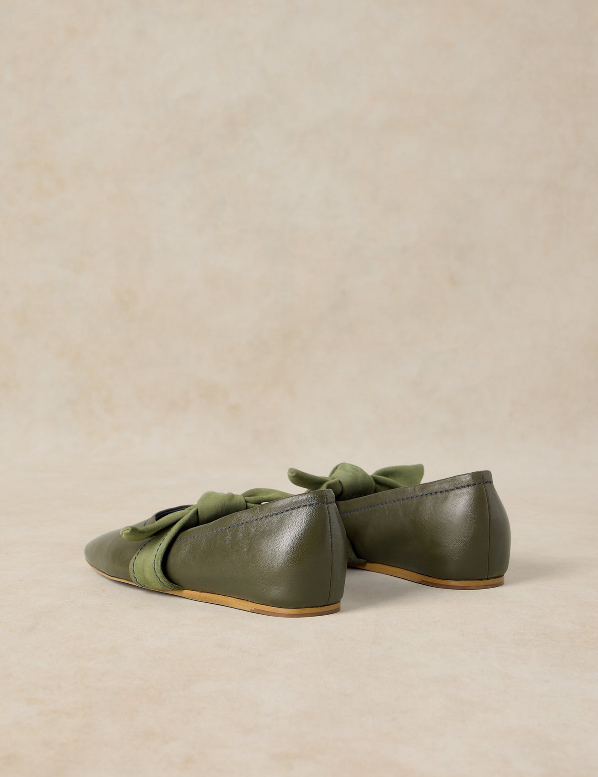 Women's Ballet Flats in Khaki view 3 | ballet flats | SAVINTARI