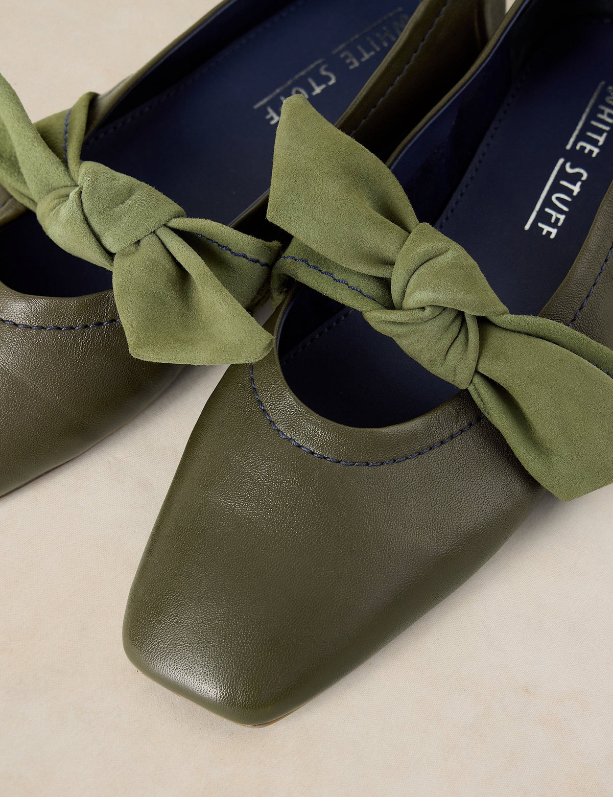 Women's Ballet Flats in Khaki view 4 | ballet flats | SAVINTARI