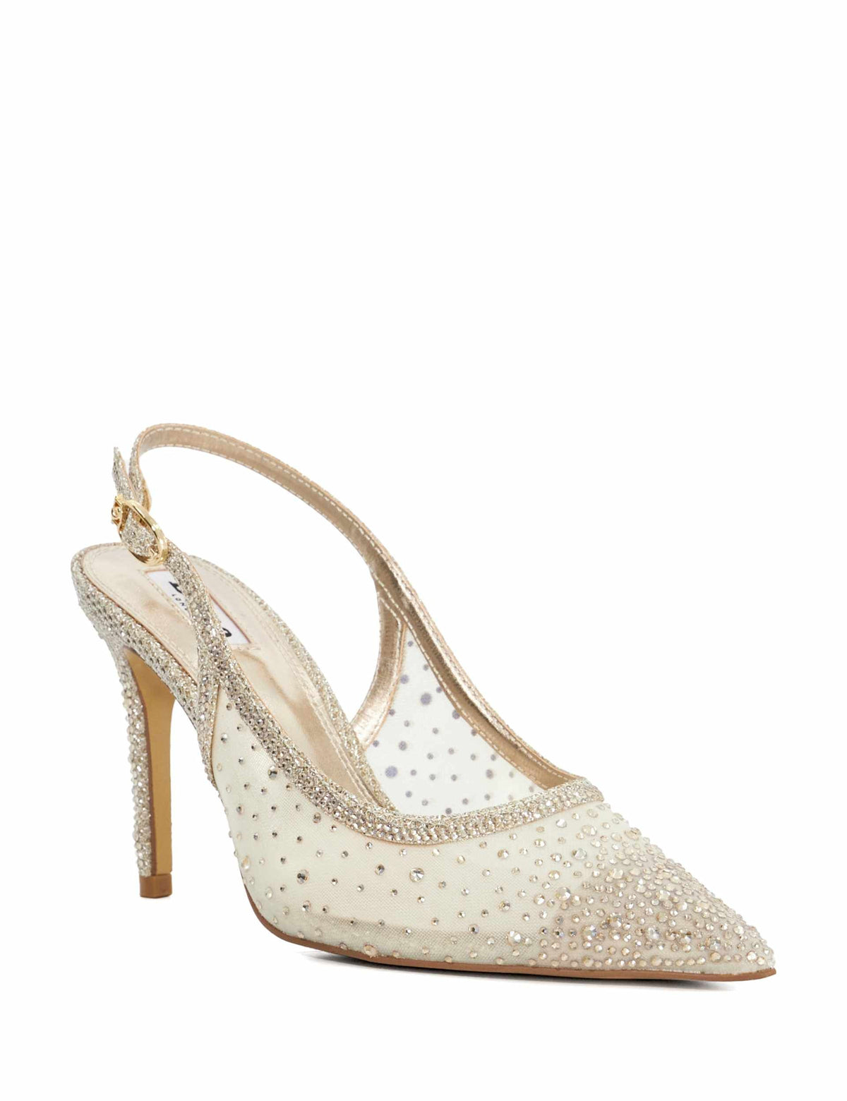 Women's Gold Heels in Gold view 2 | gold heels | SAVINTARI