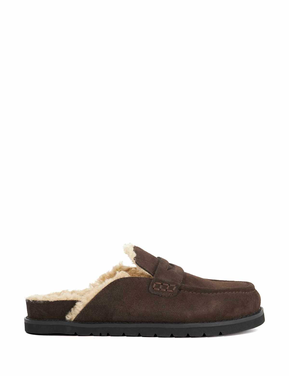 Women's Fur Lined Clogs - Beige | sheepskin boots | SAVINTARI