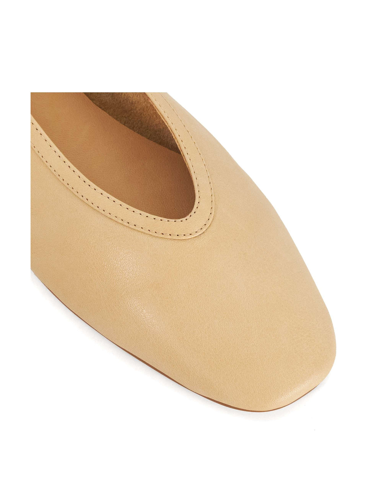 Women's Ballet Flats in Camel view 3 | ballet flats | SAVINTARI