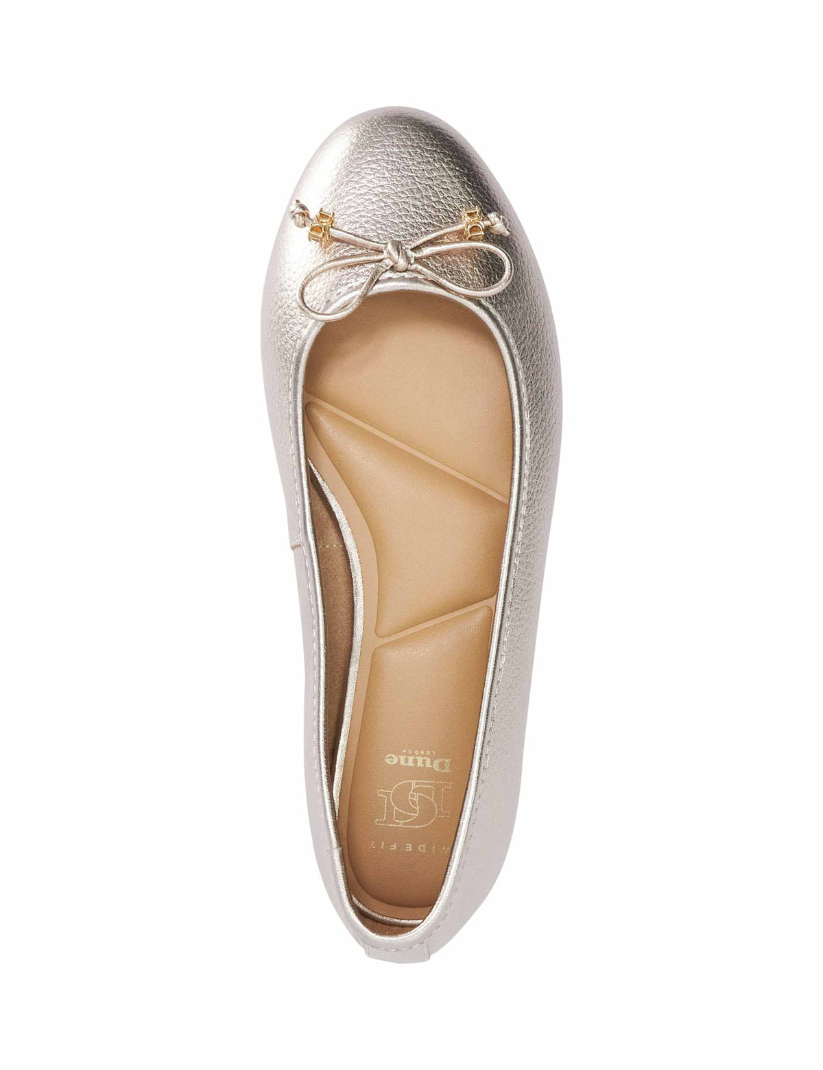 Women's Ballet Flats in Gold view 5 | ballet flats | SAVINTARI