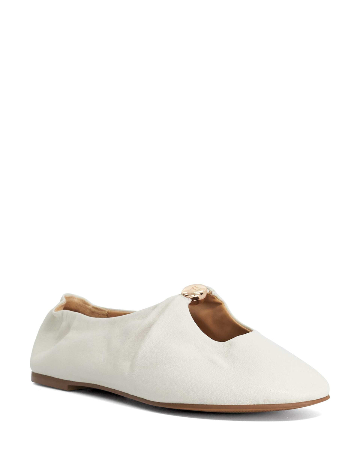 Women's Ballet Flats in White view 4 | ballet flats | SAVINTARI