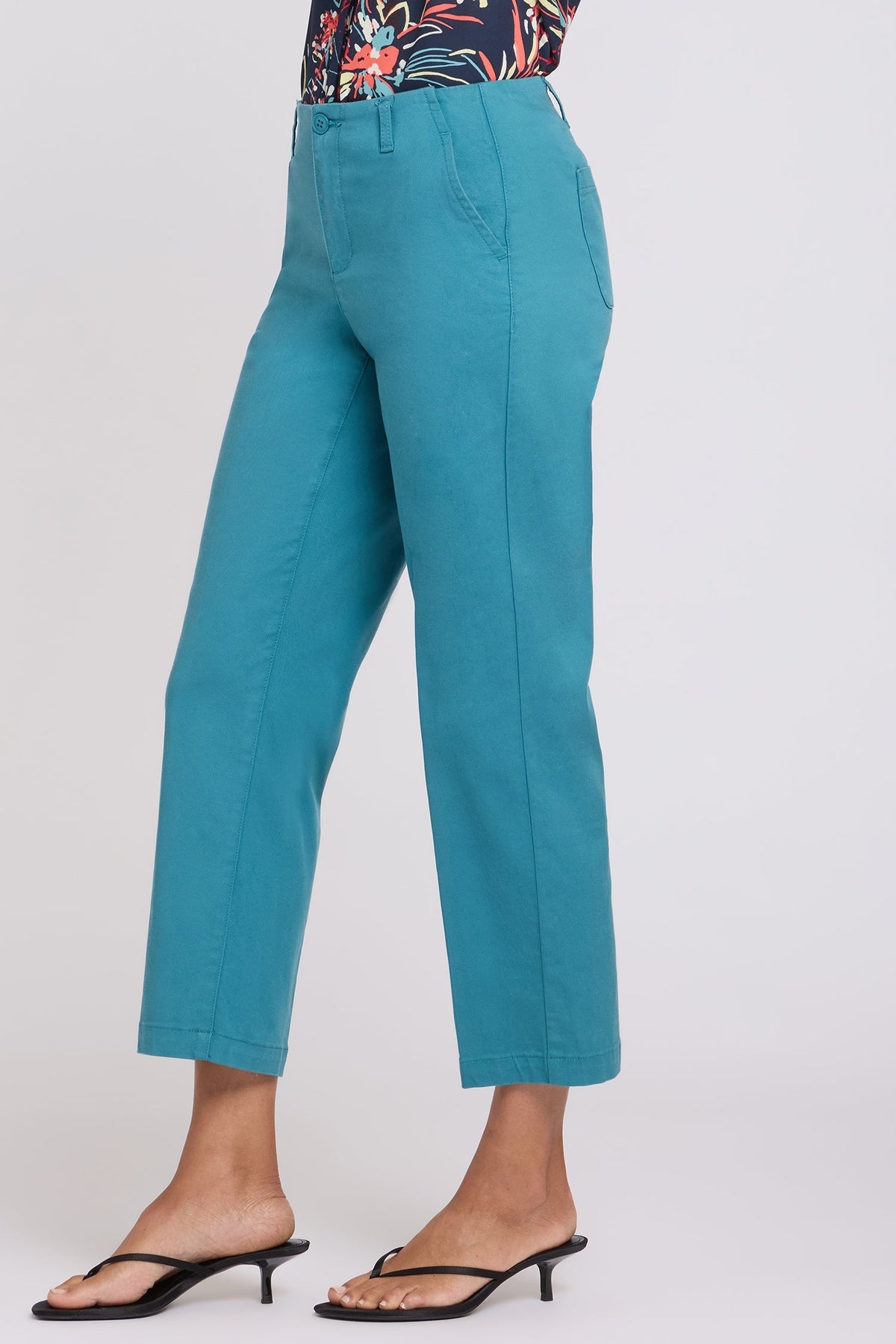 Marilyn Straight Ankle Pants - Harbor Blue - straight leg trousers