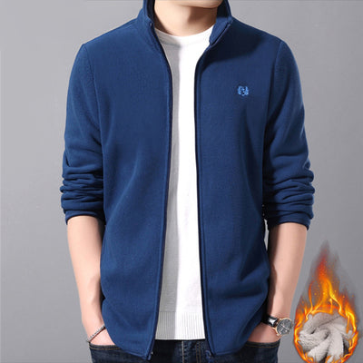 Men's 【A Warm Gift in Winter】 Lightweight Full Zip Outdoor Casual Soft Fleece - Black | SAVINTARI