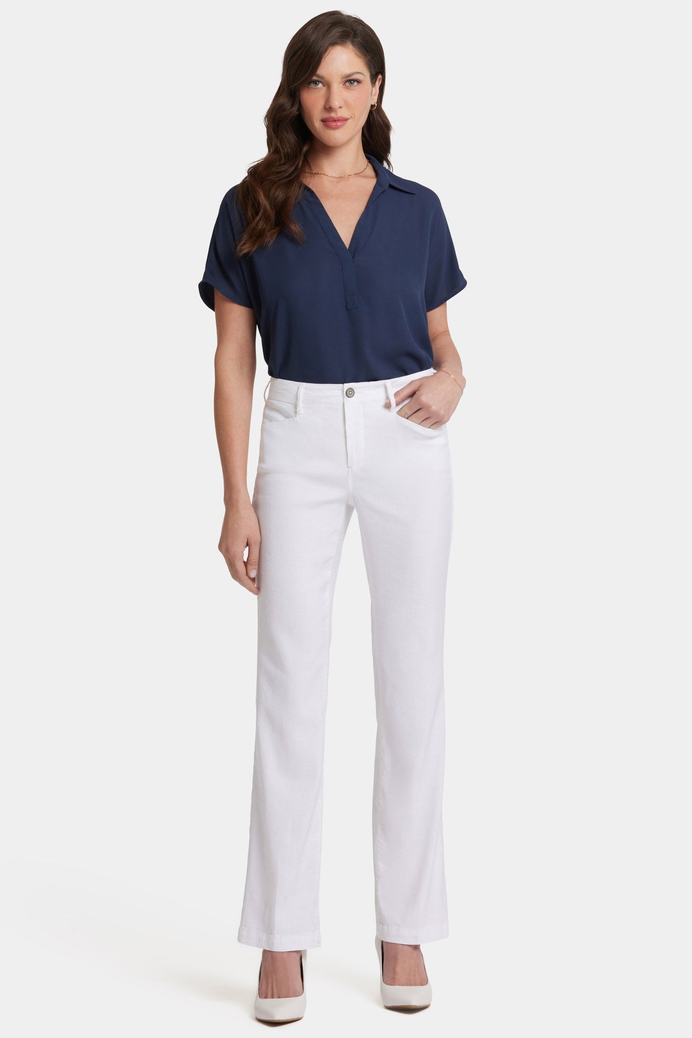 Trouser Pants In Petite - Optic White - tailored trousers